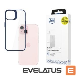 Back panel cover 3MK  3mk Satin Armor Case+ Blue for Apple iPhone 15 - transparent 