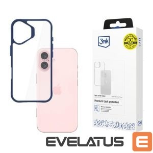 Back panel cover 3MK  3mk Satin Armor Case+ Blue for Apple iPhone 16 - transparent 