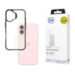 Back panel cover 3MK  3mk Satin Armor Case+ Green for Apple iPhone 16 - transparent 