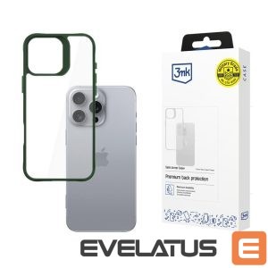 Back panel cover 3MK  3mk Satin Armor Case+ Green for Apple iPhone 16 Pro Max - Transparent 