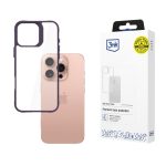 Back panel cover 3MK  3mk Satin Armor Case+ Purple for Apple iPhone 16 Pro - Transparent 