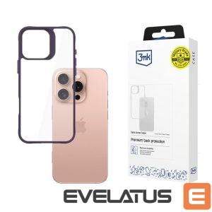 Back panel cover 3MK  3mk Satin Armor Case+ Purple for Apple iPhone 16 Pro - Transparent 