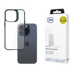 Back panel cover 3MK  3mk Satin Armor Case+ Green for Apple iPhone 15 Pro - transparent 