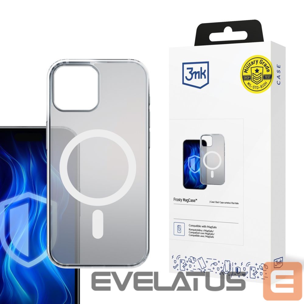 Back panel cover 3MK 3mk Frosty MagCase White for Apple iPhone 14 Plus - white