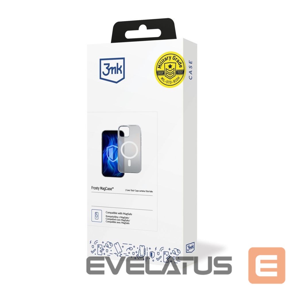 Back panel cover 3MK 3mk Frosty MagCase White for Apple iPhone 14 Plus - white