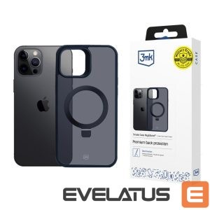 Back panel cover 3MK  3mk Smoke Case Mag&Stand for Apple iPhone 12 pro max - black 