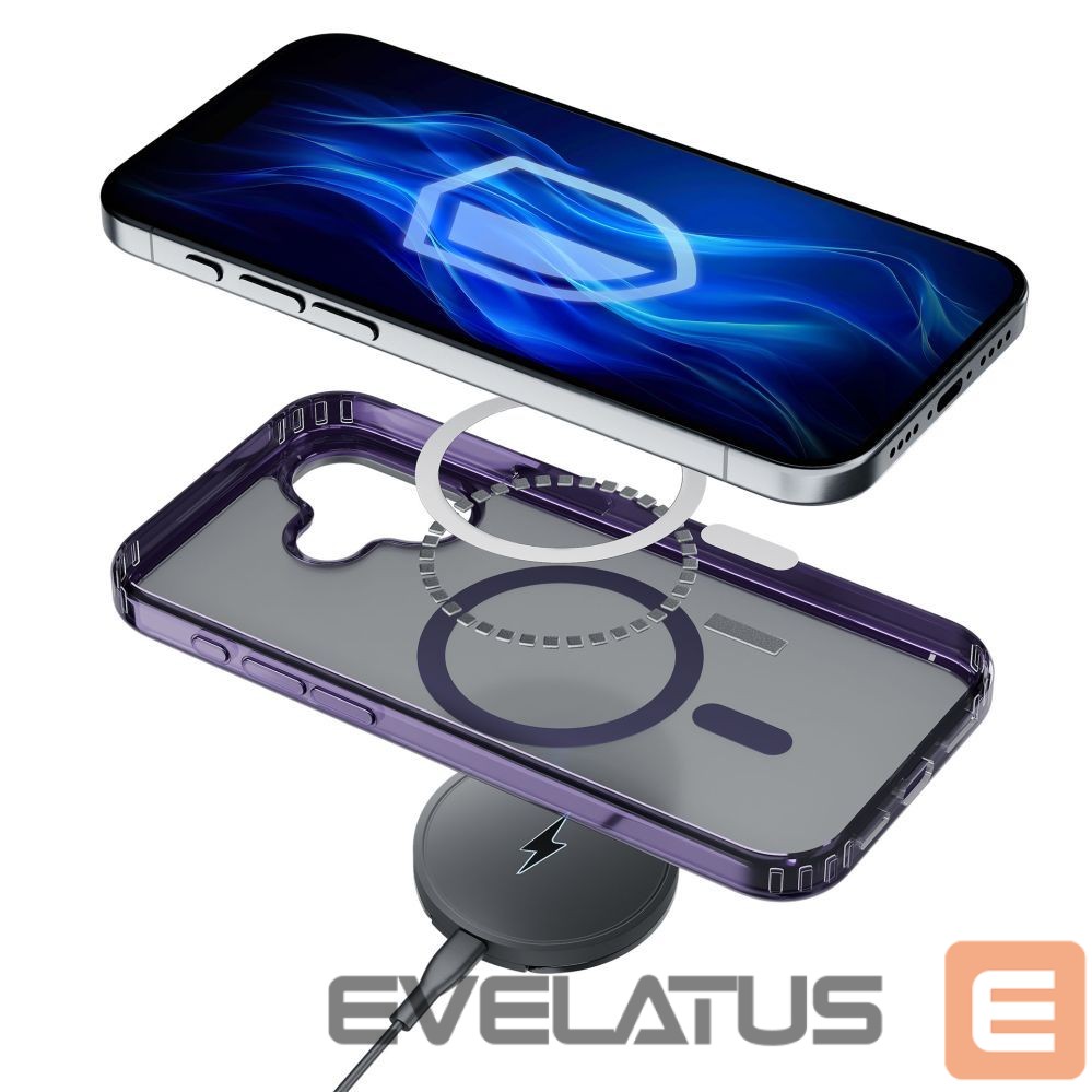 Back panel cover 3MK 3mk Frosty MagCase Purple for Apple iPhone 16 Plus - purple