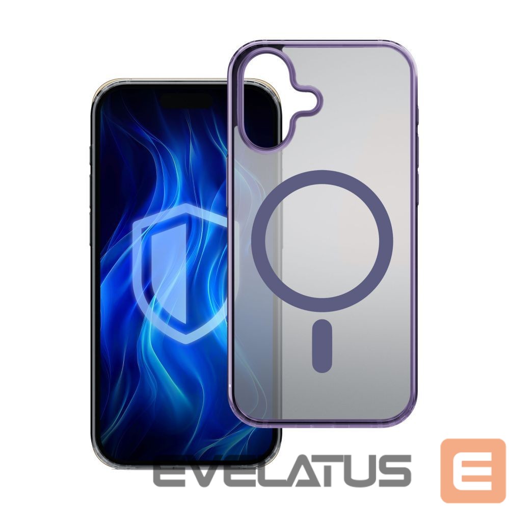 Back panel cover 3MK 3mk Frosty MagCase Purple for Apple iPhone 16 Plus - purple