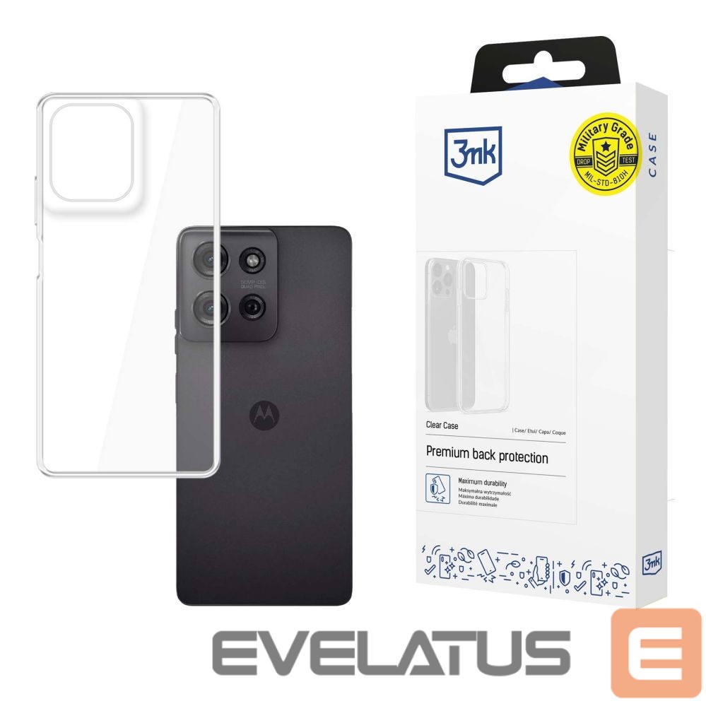 Back panel cover 3MK 3mk Clear Case for Motorola Moto G75 - transparent