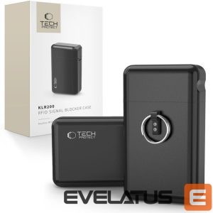 Back panel cover Tech-Protect  Tech-Protect KLR200 Metal Car Key Case RFID Blocking - Black 
