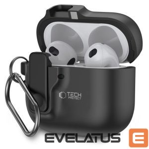 Back panel cover Tech-Protect  Tech-Protect Slim Hook Case for AirPods 4 - Black 