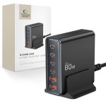 Cable Tech-Protect  Tech-protect DC80W-GAN 6-PORT PD80W/QC3.0 Charging Station - Black 