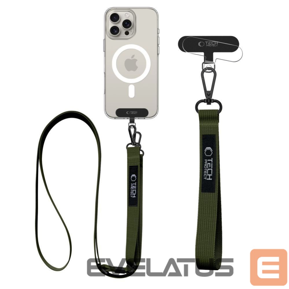 Other Tech-Protect Tech-Protect C65 Rope Crossbody Leash - Olive