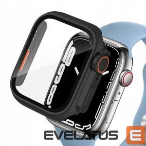 Back panel cover Tech-Protect  Tech-Protect Defense360 Case for Apple Watch 46mm - Black - Orange 