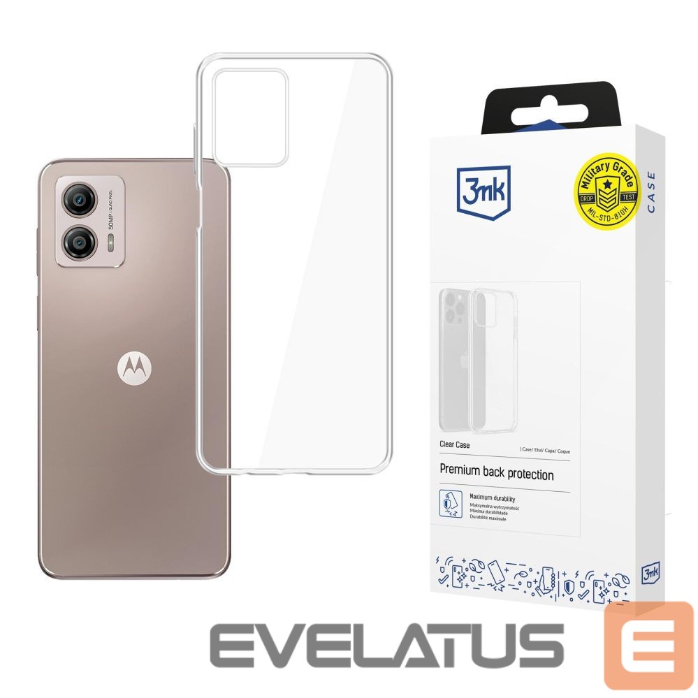 Back panel cover 3MK 3mk Clear Case for Motorola Moto G53 - transparent
