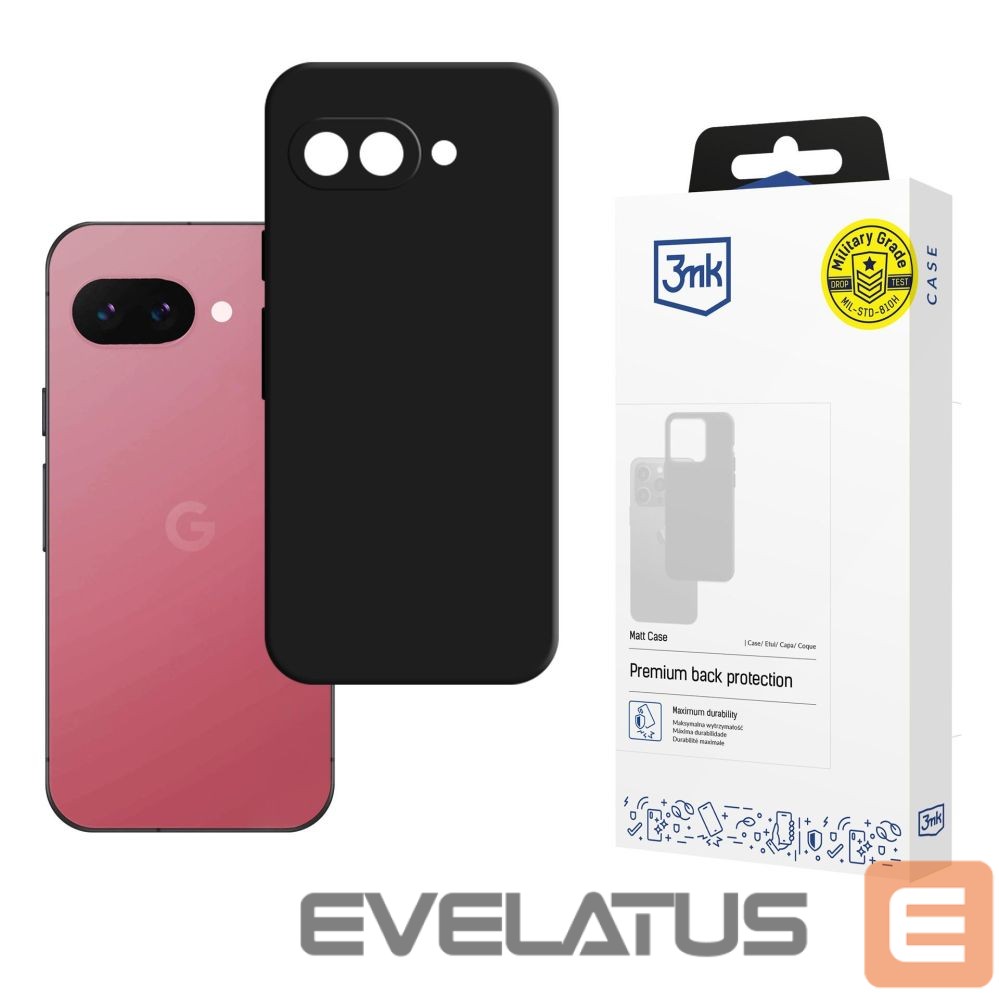 Back panel cover 3MK 3mk Matt Case for Google Pixel 9A - Black