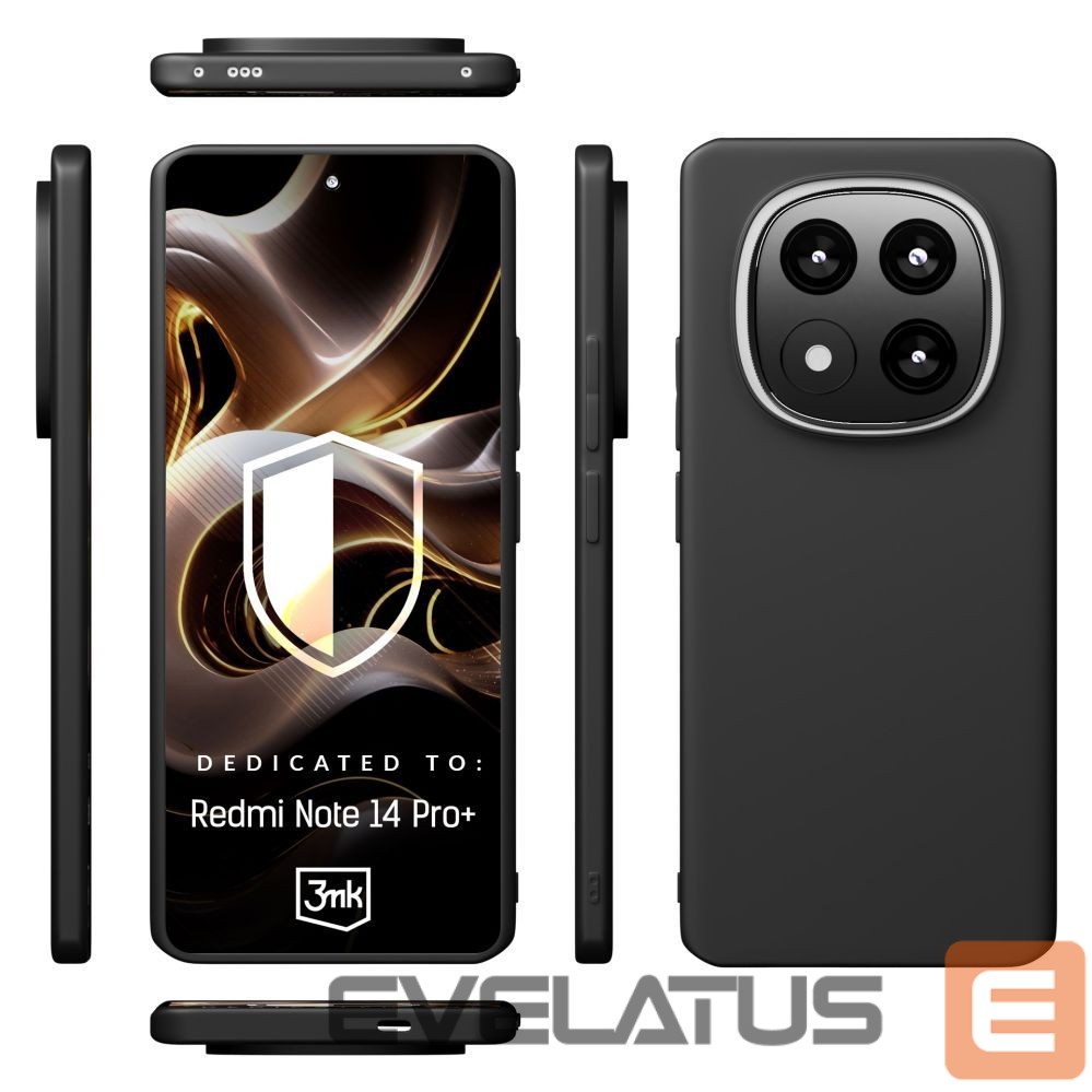 Back panel cover 3MK 3mk Matt Case for Xiaomi Redmi Note 14 Pro+ - black