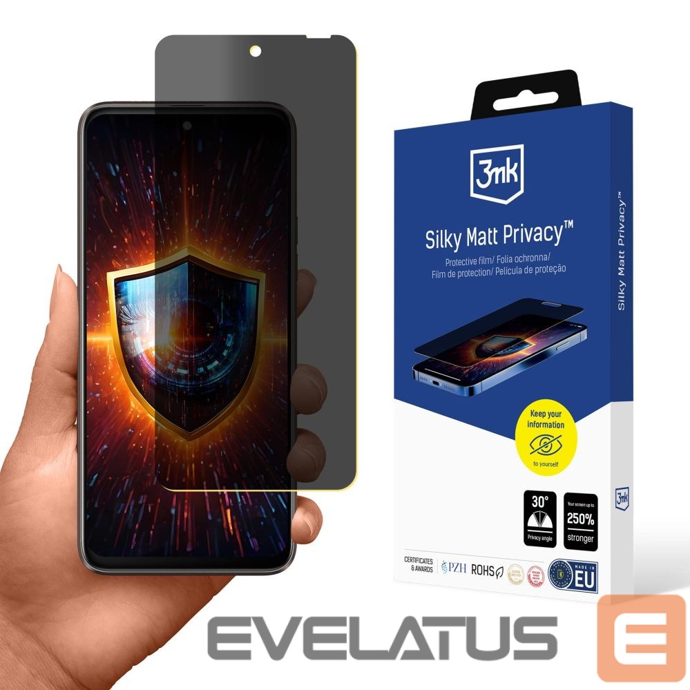 Protective glass 3MK 3mk Silky Matt Privacy matte privacy screen protector for HTC U23 Pro