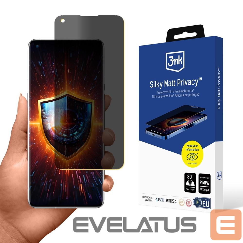 Protective glass 3MK 3mk Silky Matt Privacy Screen Protector for OnePlus 9 Pro