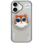 Back panel cover Nimmy  Nimmy Glasses Cool Cat MagSafe Case for iPhone 16 - Gray 