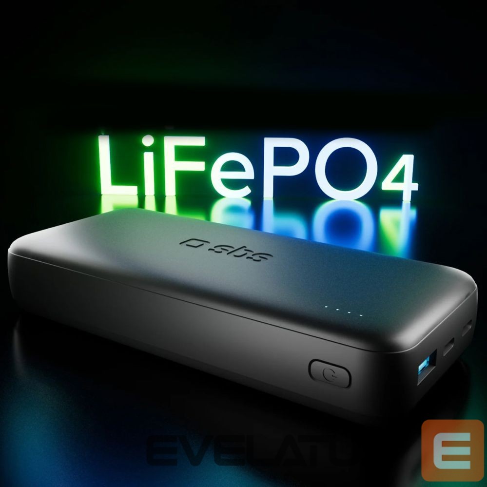 Power bank SBS SBS Infinity Power Bank 20000mAh 10W LiFePo₄ USB-A USB-C - Black