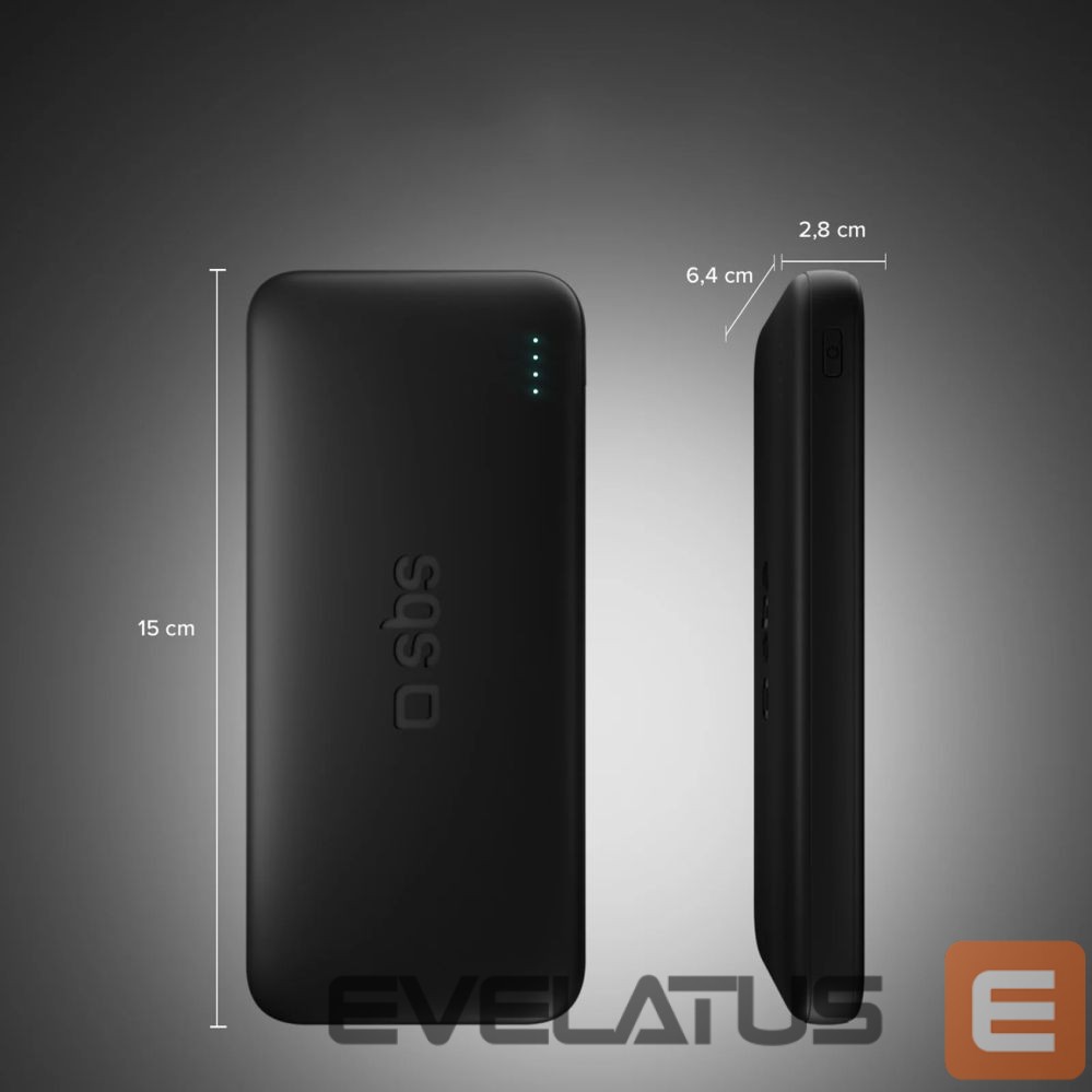 Power bank SBS SBS Infinity Power Bank 20000mAh 10W LiFePo₄ USB-A USB-C - Black