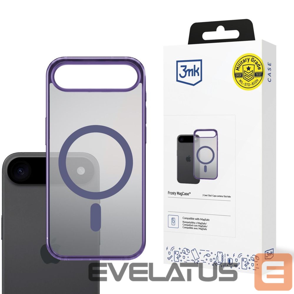 Back panel cover 3MK 3mk Frosty MagCase for iPhone 17 Air - Purple