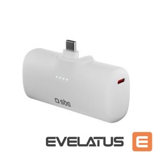 Power bank SBS  SBS EcoPower 5000 mAh 10W Powerbank with Built-in USB-C Port - White 