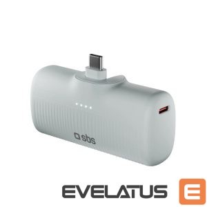 Power bank SBS  SBS EcoPower 5000 mAh 10W Powerbank with Built-in USB-C Port - Gray 