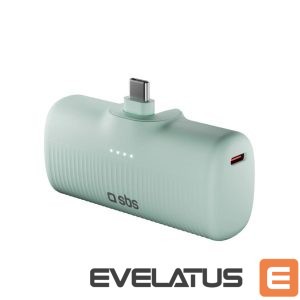 Power bank SBS  SBS EcoPower 5000 mAh 10W Powerbank with Built-in USB-C Port - Green 