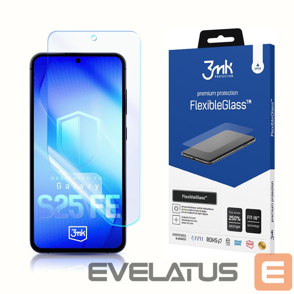 Protective glass 3MK 3mk FlexibleGlass hybrid glass for Samsung Galaxy S25 FE