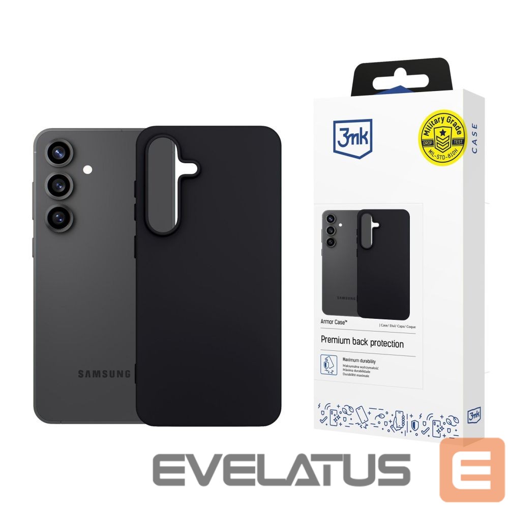Back panel cover 3MK 3mk Matt Case for Samsung Galaxy S25 FE - Matte Black