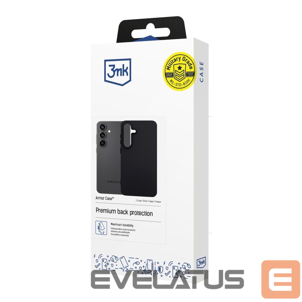 Back panel cover 3MK 3mk Matt Case for Samsung Galaxy S25 FE - Matte Black