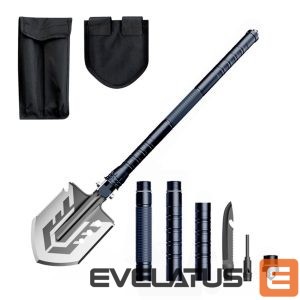 For home and repair Wozinsky  Wozinsky WSS-211 survival bushcraft shovel multifunctional knife breaker flint whistle harpoon 21 in 1 - gray 