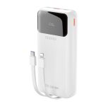 Power bank Dudao  Dudao K15Pro Power Bank 20000mAh 22.5W PD USB-C / USB-A / Built-in Lightning and USB-C Cables - White 