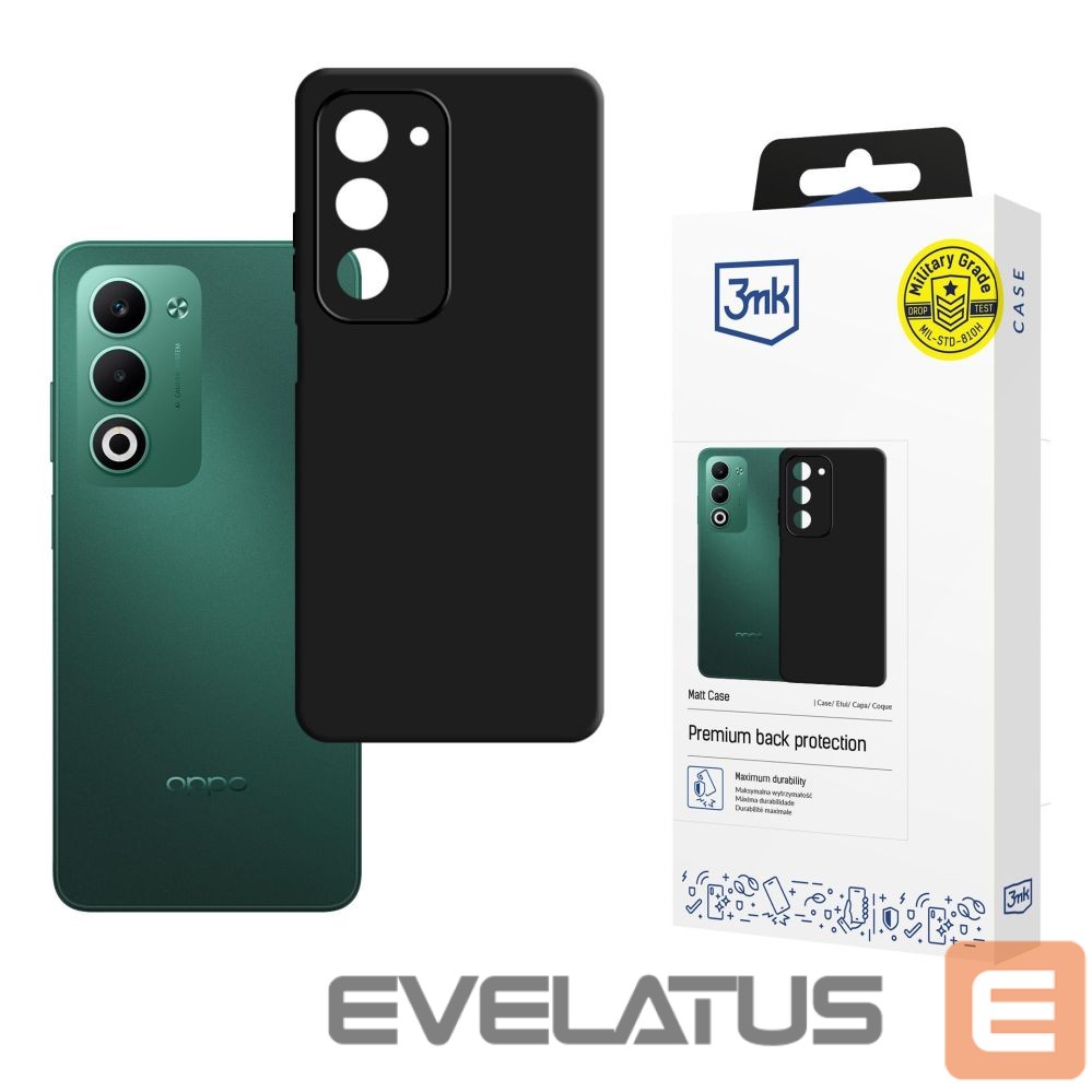 Back panel cover 3MK 3mk Matt Case for Oppo A5 5G - Black