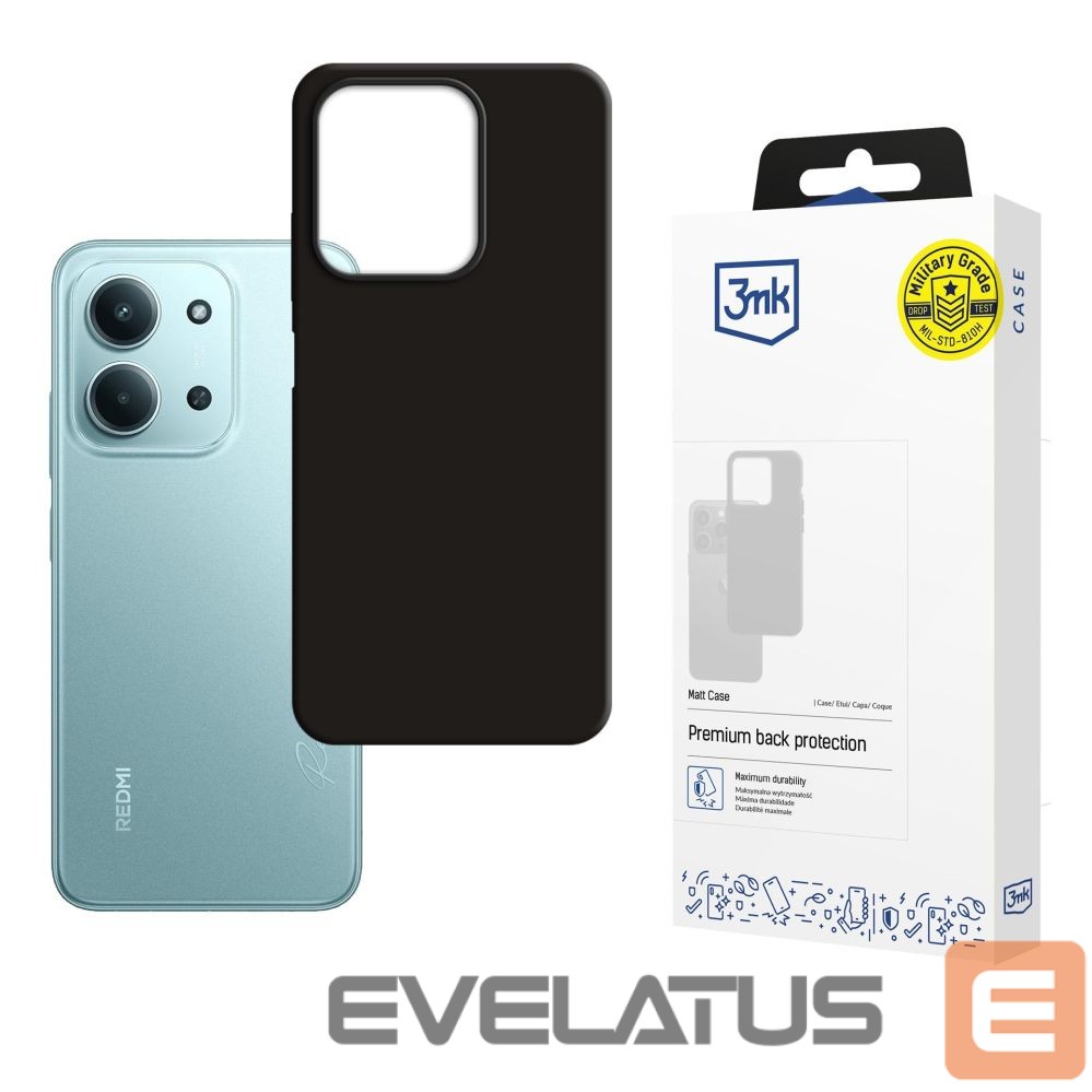 Back panel cover 3MK 3mk Matt Case for Xiaomi Redmi 15C - black