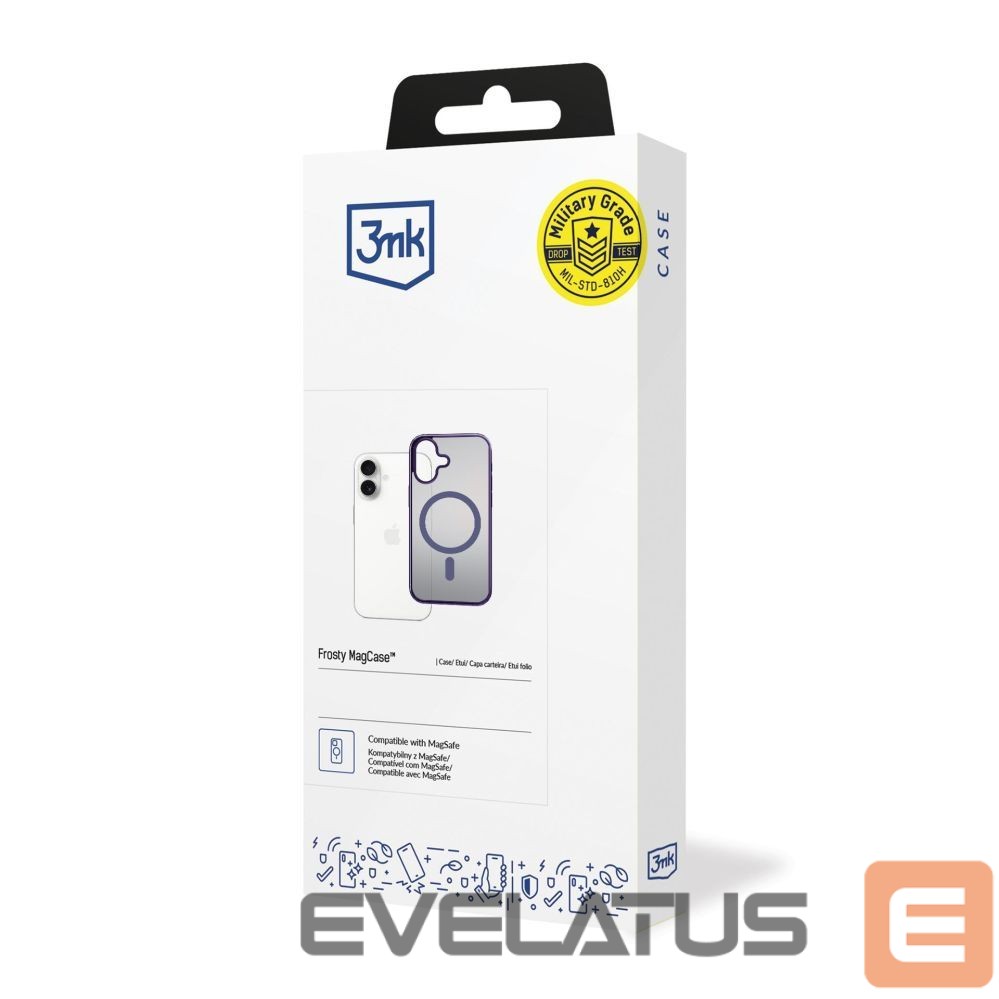 Back panel cover 3MK 3mk Frosty MagCase for iPhone 17 - purple