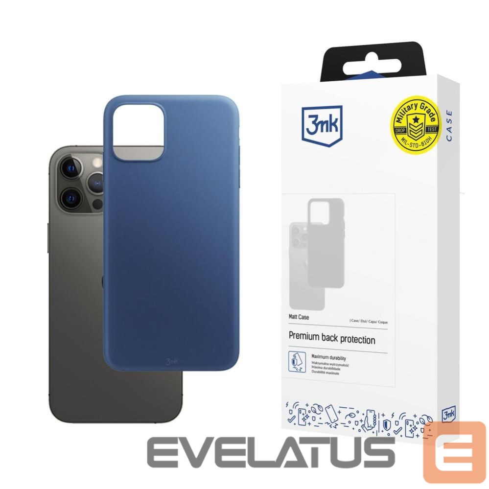 Back panel cover 3MK 3mk Matt Case for iPhone 12 Pro Max - Matte Blue