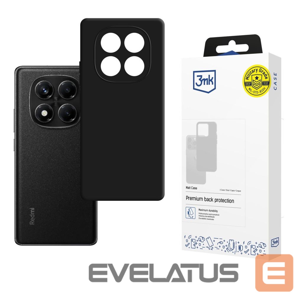 Back panel cover 3MK 3mk Matt Case for Xiaomi Redmi Note 14 Pro 4G - matte black