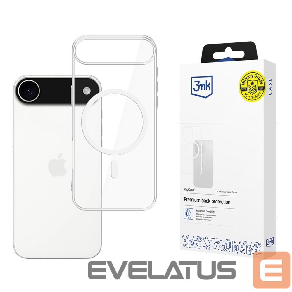 Back panel cover 3MK 3mk MagCase for iPhone 17 Air - transparent