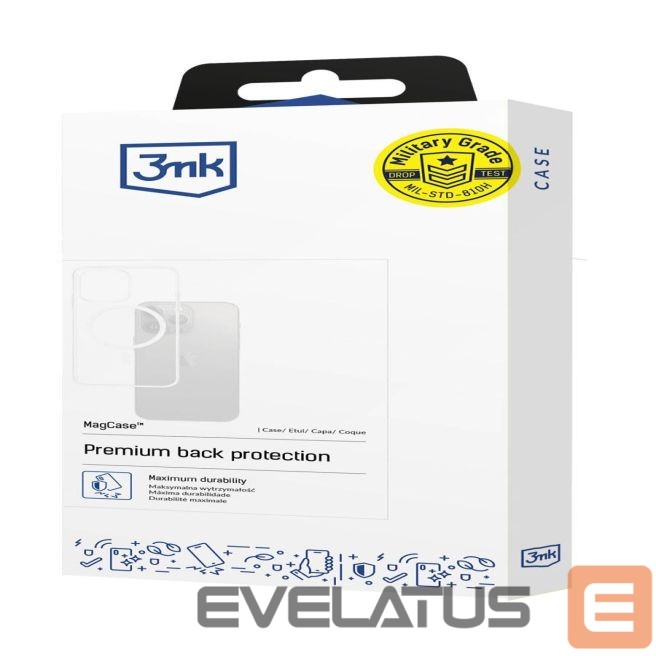 Back panel cover 3MK 3mk MagCase for iPhone 17 Air - transparent