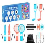 Controller Hurtel  Nintendo Switch 15-in-1 Family Accessory Pack 2 - Orange and Blue Set 