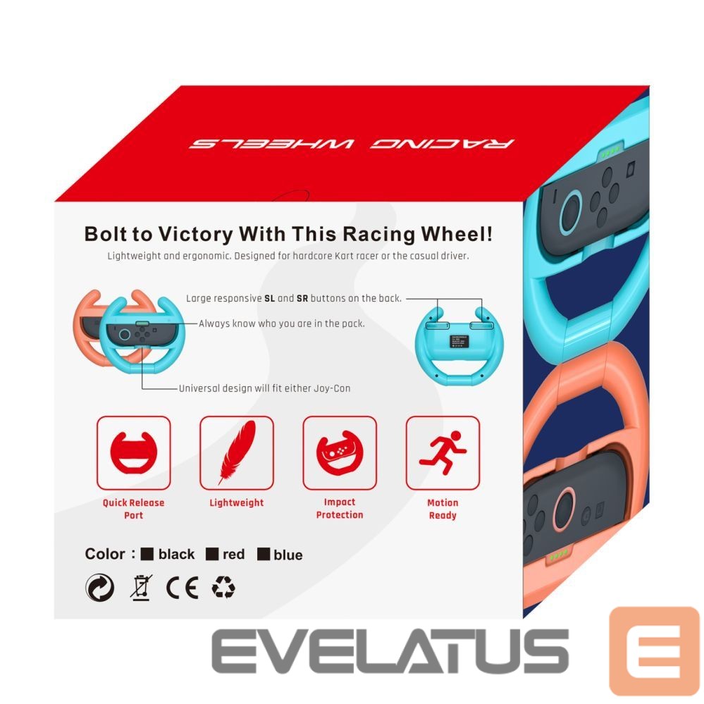Controller Hurtel Nintendo Switch 2 Joy-Con Racing Wheel (Pack of 2) - Black