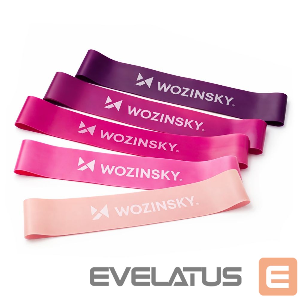 The others Wozinsky Mini resistance bands Wozinsky WGO-5A activation bands made of TPE - 5 pcs.