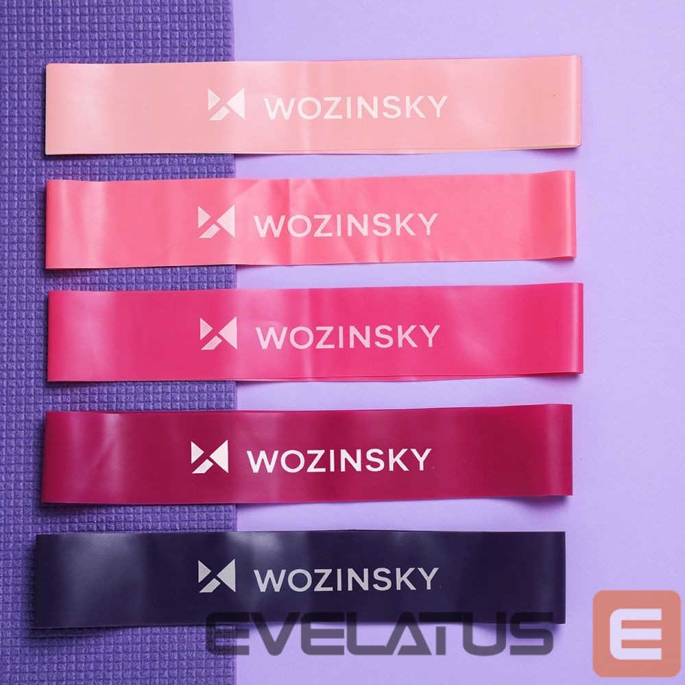 The others Wozinsky Mini resistance bands Wozinsky WGO-5A activation bands made of TPE - 5 pcs.