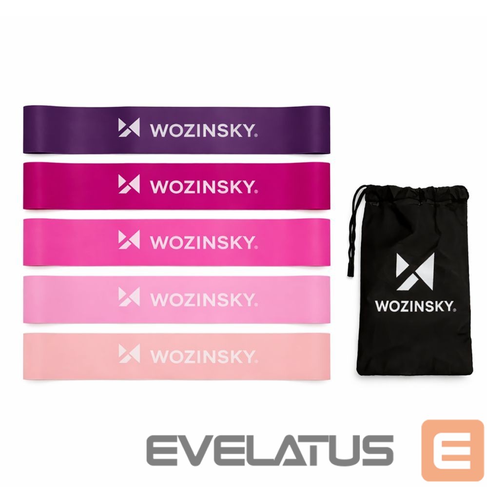 The others Wozinsky Mini resistance bands Wozinsky WGO-5A activation bands made of TPE - 5 pcs.