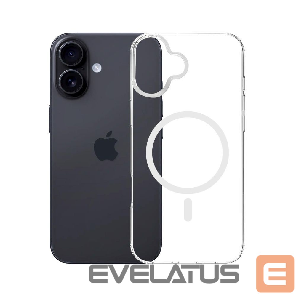 Back panel cover 3MK 3mk Armor MagCase for iPhone 16 - transparent