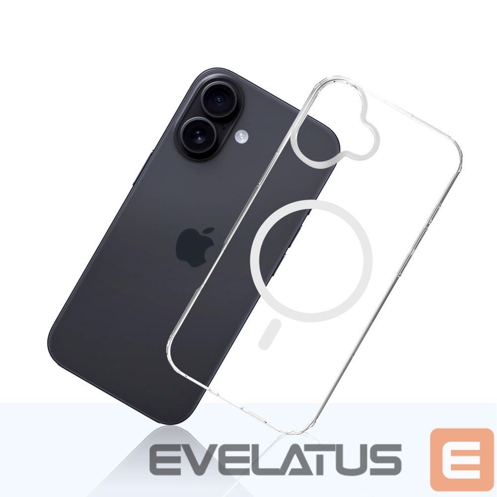 Back panel cover 3MK 3mk Armor MagCase for iPhone 16 - transparent