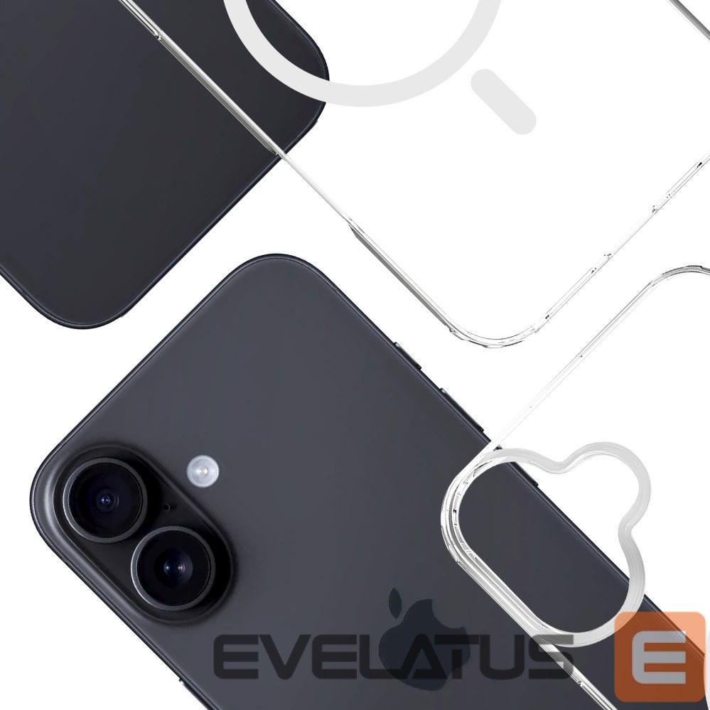 Back panel cover 3MK 3mk Armor MagCase for iPhone 16 - transparent